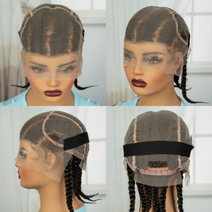 Perruques tressées cornrow synthétiques Full Lace Short Cute Bob Perruques pour femmes filles 14 pouces Lace Frontal Tressé Lace Perruque <span class=keywords><strong>avec</strong></span> des cheveux de bébé - Product Image 6