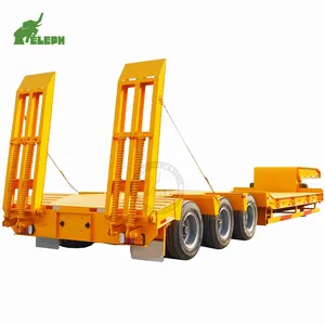 Top Sell Brand 3 Axles Lowbed Semi Trailer For Sale