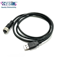 Kabel Konektor M8 3 Pin Female ke USB 2.0 dengan Kode untuk Komisioning IO-Link Master