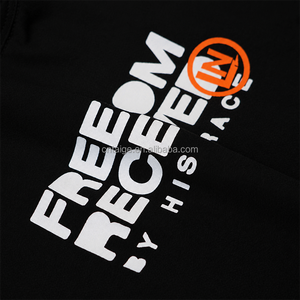 <span class=keywords><strong>T</strong></span>-shirt da uomo nere personalizzate con logo, pesanti, stile hip-hop, vestibilità ampia, all'ingrosso dal produttore - Product Image 4