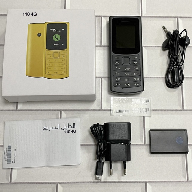Global Version 110 2021 4G 2SIM Bar Feature Phone Unlocked 1.8 Inch Keypad Mobile Phone Wholesale 105 6300 8210 Cheap Cellphone