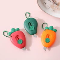 Couteau utilitaire portable en plastique GF pour ouvrir les colis express, lame métallique tranchante, mini-couteaux utilitaires avec trou de suspension