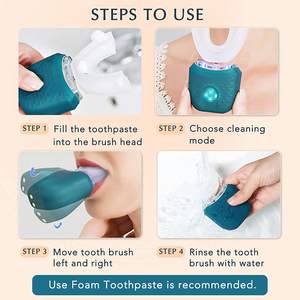 Wholesale Smart Home Products with <b>Sonic</b> Soft Silicone Brush Unisex Body Washing Dental <b>Cleaner</b> Charging Automatic Timing - Product Image 2
