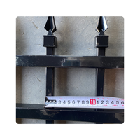 Color Negro Flat Top Security Esgrima Hierro forjado Durable