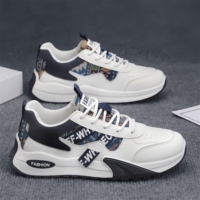 Chaussures pour hommes imprimées de style ethnique, chaussures décontractées tendance à semelle épaisse augmentant la taille, baskets respirantes en maille