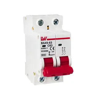 Tengyu Công nghệ kích thước nhỏ MCB 2P 63A RCCB MCB ngắt mạch DC MCB 1-63a 1200V cho năng lượng mặt trời PV