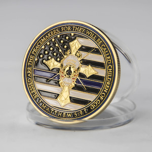 Moneda de Oración 'Dios Bendiga', Insignia de San Miguel, Moneda Conmemorativa Coleccionable, Metal Bañado en Oro <span class=keywords><strong>para</strong></span> Regalo o Colección - Product Image 2