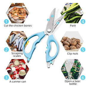 Ciseaux de cuisine en acier inoxydable 3 en 1, outil de découpe multifonctionnel détachable pour usage domestique - Product Image 4