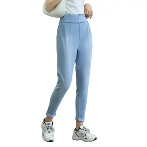 Großhandel Custom Elastic Waist band Damen Jeans Skinny Pant Hohe Taille Sexy Girl Tight Jeans