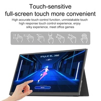 Monitor Portátil USB de 16 Pulgadas con Pantalla Táctil IPS, Relación de Aspecto 16:10, Altavoz Integrado, Segunda Pantalla para Juegos, Pantalla Extendida LED
