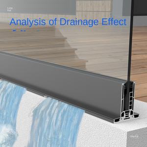 Main courante moderne en alliage d'aluminium Rainure en forme de <span class=keywords><strong>U</strong></span> Montage latéral au sol Balcon Pont Escaliers Suspension latérale Carte Garde-corps Duplex Villa - Product Image 5