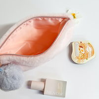 Sac de maquillage en peluche coloré macaron, grande capacité, pour voyage, rangement de cosmétiques et soins de la peau, vente en gros