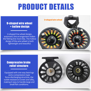 Moulinet de pêche à la mouche D550-95mm/85mm pour la pêche sur glace, pour les positions en rivière, en lac et en ruisseau - Product Image 5