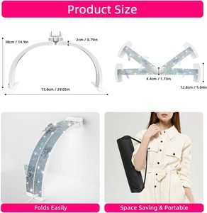Portable et pliable 180. Lampe UV Diamant Irisé Ultra-Lumineuse pour Ongles, Lampe de Bureau Demi-Lune avec Support Téléphone - Product Image 2