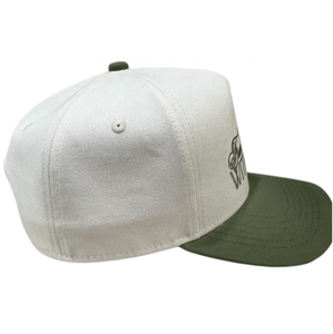 Casquettes de baseball personnalisées pour mariage, bicolores olive, brodées en cursive, style rétro, vierges, à fermeture snapback, pour cadeaux d'invités de fête - Product Image 4