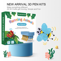Robot de cuerda para caminar de primavera para niños, juguete educativo DIY, kit de pluma 3d de baja temperatura