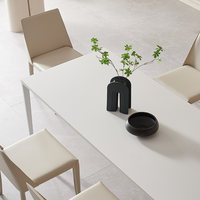 Ensemble de table à manger extensible de luxe italienne à 6 chaises, en marbre et métal, pour 8 personnes, 14 places, noir, meubles pour la maison et l'hôtel