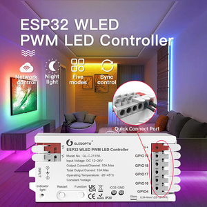 Mới nhất 4 cổng 15A Wifi điều khiển từ xa Dimmer CCT RGBW ESP32 WLED <span class=keywords><strong>Led</strong></span> điều khiển cho PWM <span class=keywords><strong>LED</strong></span> Đèn - Product Image 3