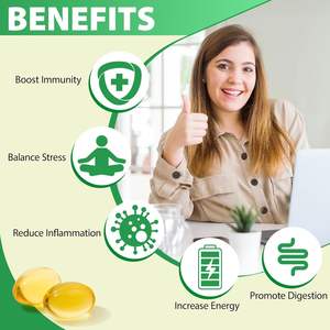 Oem/ODM食品サプリメントオイルオレガノソフトジェルとブラックシードオイルオレガノオイルカプセルブースター免疫ベース - Product Image 3