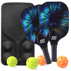 Juego de palas de pickleball de fibra de carbono aprobado por la USAPA con pelotas y bolsa de transporte - Product Image 2
