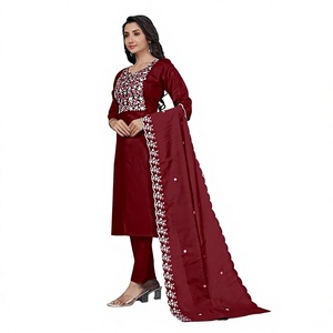 NUEVO DISEÑO DE KURTA CON DUPATTA, KURTI CON PANTALÓN Y DUPATTA, DISEÑO N.º DCVK-02, Detalles del Producto, Tela de Kurta - Product Image 1
