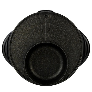Gran oferta, Parrilla de barbacoa eléctrica de mesa, Parrilla de barbacoa de piedra, estufa de plato de frotamiento, <span class=keywords><strong>horno</strong></span> eléctrico redondo de aluminio <span class=keywords><strong>y</strong></span> bandeja para hornear eléctrica - Product Image 3