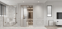 Meubles de salon d'appartement de style européen et américain moderne, armoire modulaire à panneaux, personnalisation complète de la maison en une seule solution