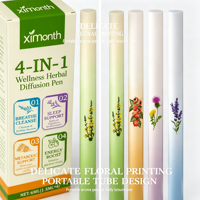 Kit de stylos diffuseurs d'arômes 4-en-1 aux herbes bien-être – Quatre options de parfum – Expérience aromatique portable – Stylo diffuseur d'arômes – Marque privée OEM