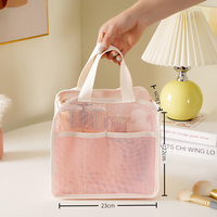 Sac de plage en filet portable grande capacité pour voyage et rangement d'articles de toilette – Vente chaude