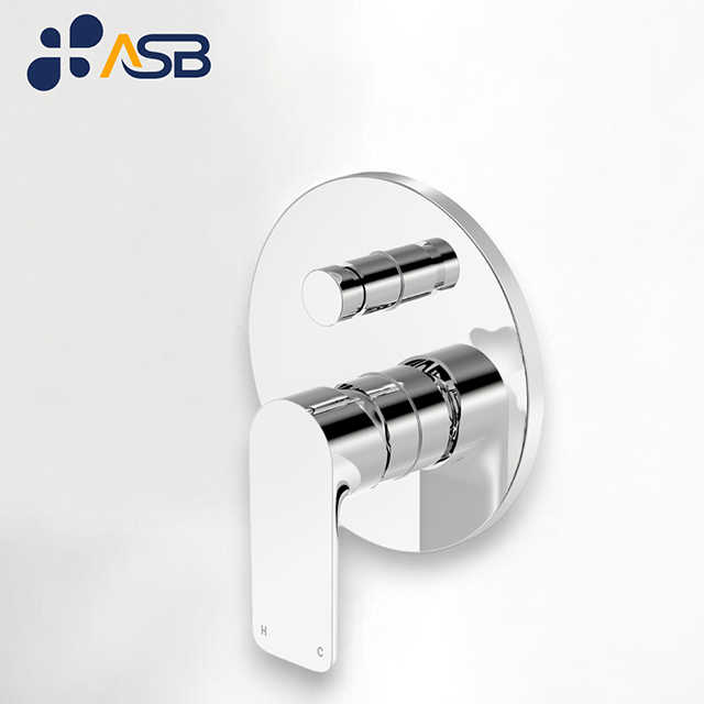 Certified Brass Single-Hole Bathroom Shower Mixer Tap 2-Way Diverter ...