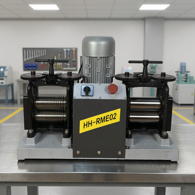 Double Head Electric Motor Rolling Mill Jewelry Machine for Gold Silver Copper Metal Pressing Equipment Jewelry Making Equipment