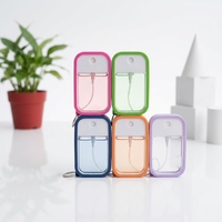 Tragbare 30ml 50ml Silikon-Schlüsselanhänger-Flasche für Handdesinfektionsmittel, Reise-Leerflasche mit Sprühnebelhalter für Kinder, Parfümiert