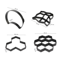 Moule de pavage DIY en plastique noir pour allées, chemins, patios et dalles de jardin