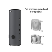 Pompe à chaleur électrique à source d'air en acier inoxydable à double serpentin 100L-500L pour usage domestique, économie d'énergie, respectueuse de l'environnement, avec tampon d'eau chaude