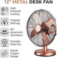 Ventilateur de table en métal de 16 pouces avec vent fort Ventilateur de bureau à refroidissement par air électrique Contrôle mécanique Moteur en cuivre pour usage domestique