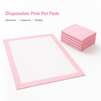 Tapis d'entraînement jetables roses pour animaux de compagnie, marque privée, haute absorption, pour l'éducation des chiots et la protection domestique