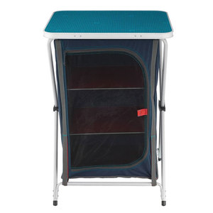 Meuble de rangement de cuisine pliable moderne en aluminium léger pour camping extérieur, table portable avec plateau en MDF pour pique-nique, mobilier d'extérieur - Product Image 3