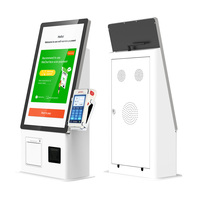 Kiosco de Autoservicio de 21.5 Pulgadas con Pantalla Táctil para Restaurante, Terminal de Pago de Comida Rápida, Lector de Códigos de Barras, Código QR, NFC