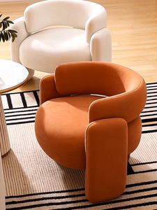 Sofá Cama Curvo Moderno de Terciopelo, Sofá Tapizado para Sala de Estar, Hotel, Apartamento - Product Image 3