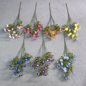 Bouquet de roses sauvages artificielles, fleurs en soie, tissu plastique imperméable, décorations pour mariage et maison - Product Image 2