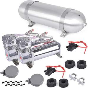 <span class=keywords><strong>Accessoires</strong></span> de voiture à suspension pneumatique d'usine, universel 1/4NPT 3/8NPT chrome 200PSI 480C 12V kit de compresseur de suspension pneumatique - Product Image 6
