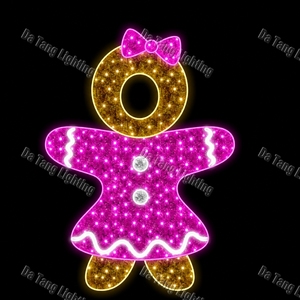 Iluminación Navideña con Figura de Hombre de Jengibre para Calles Temáticas, Promociones Comerciales y Celebraciones Festivas - Product Image 2