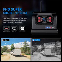 IPoster Kit de Cámara Magnética Inalámbrica Recargable de 5 Pulgadas para Carruaje de Caballos, con Monitor Táctil IPS de 2 Canales, Solar, Inalámbrica, IP69, 9600m