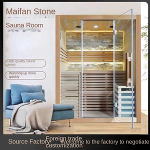 سخان ساونا كهربائي تقليدي مع وظيفة البخار، غرفة ساونا من الخشب الصلب مع أحجار، يتسع لـ 3-4 أشخاص، 110-380 فولت - Product Image 5