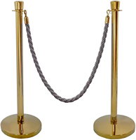 Barrière de Sécurité en Corde Décorative en Acier Inoxydable de 51 mm avec Couronne Dorée