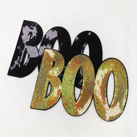 Nouveau Style Halloween Patches Chaleur Extra Large Spider Boo Logo Araignée Chenille Halloween Patchs Coudre Fer Sur