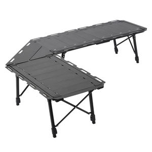 Parrilla de Barbacoa Plegable para Exteriores, de Tamaño Pequeño, Altura Ajustable, Ligera, Portátil, de Aluminio, Plegable, Mesa de Cocina para Acampar - Product Image 1