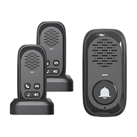 Interphone sans fil sans WiFi, sonnette rechargeable avec audio bidirectionnel, portée de 300 m pour maison et appartement