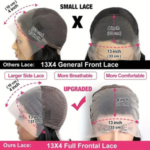 Nửa bện tóc giả tóc con người 13X4 360 ren phía trước tóc giả cho phụ nữ da đen ngắn <span class=keywords><strong>Bob</strong></span> kinky xoăn tam giác knotless hộp bện tóc giả - Product Image 6