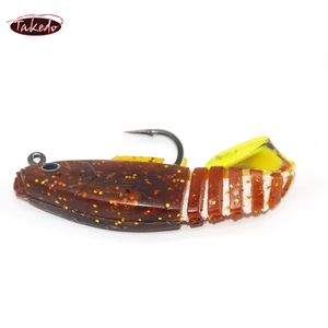 Takedo LBS102 Live SHAD เหยื่อ TPR แบบนิ่มเหยื่อตะกั่วเหยื่อตกปลาเบสพร้อมเบ็ด Mustad sinking Soft JIG Lure - Product Image 5